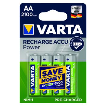 Varta AA Rechargeable Accu Battery NiMH 2100 Mah (Pack of 4) 56706101404