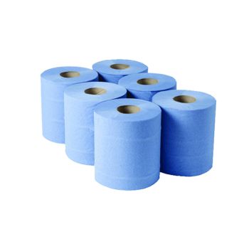 1-Ply Blue Centrefeed Rolls 300mx175mm (Pack of 6) CBL290S