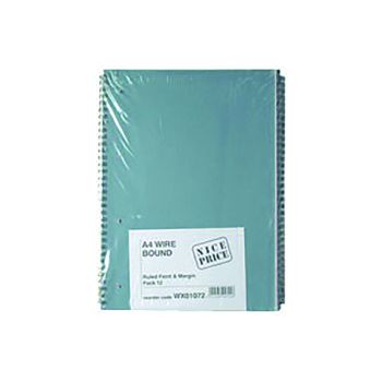 Blue Bound A4 Spiral Pad 80 leaf (Pack of 12) WX01072