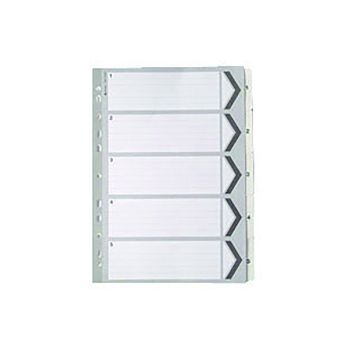 A4 White 1-5 Mylar Index (Multi-punched and Mylar-reinforced tabs and holes) WX01527