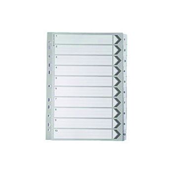 A4 White 1-10 Mylar Index (Mylar reinforced tabs and holes for durability) WX10528