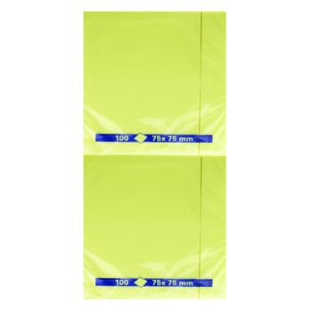 Yellow Repositionable Quick Notes Pad 75 x 75mm (Pack of 12) WX10502