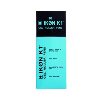 Black Gel Pens Pack of 10 (Transparent Barrel with medium tip) WX21716