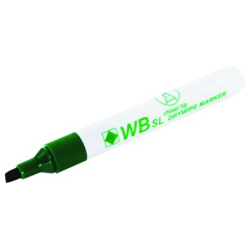 Green Chisel Tip Whiteboard Marker (Pack of 10) WX26009