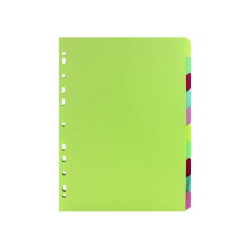 Multicoloured A4 10 Part Divider WX26082