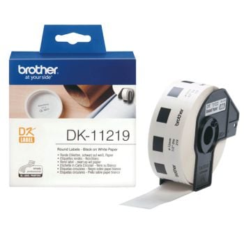 Brother DK11219 1/2 inch Round Paper Labels