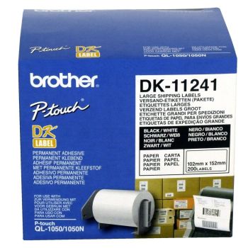 Brother DK11241 Large Shipping Label (wide machines only) 200 Labels 