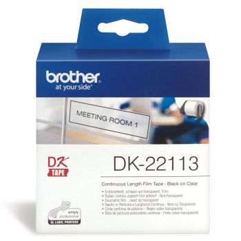 Brother DK22113 62mm Continuous Clear Film Label Roll