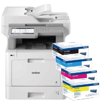 Brother MFC-L9570CDW A4 Colour Laser Multifunction + Original Brother CMYK Toner Bundle
