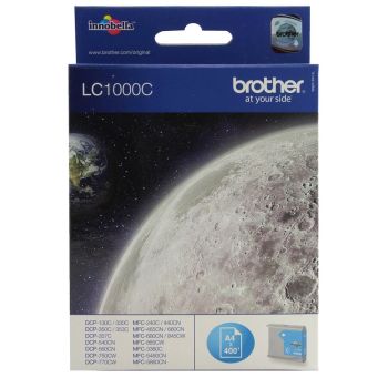 Brother LC1000C Cyan Ink Cartridge (400 pages*)