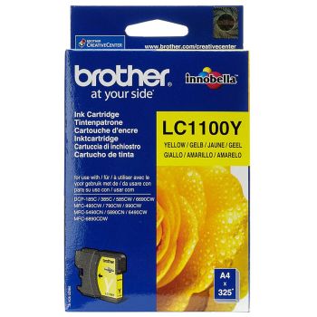 Brother LC1100Y Yellow Standard Yield Ink Cartridge (325 pages*)