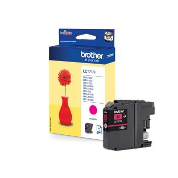 Brother LC121M Magenta Ink Cartridge (300 pages*)