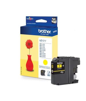 Brother LC121Y Yellow Ink Cartridge (300 pages*)