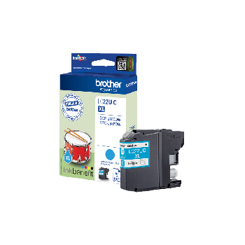 Brother LC-22UC High Yield Cyan Ink Cartridge (1,200 Pages*)