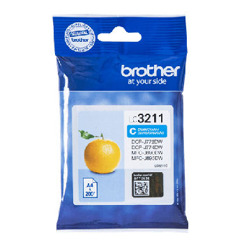 Brother LC-3211C Cyan Ink Cartridge (200 Pages*)