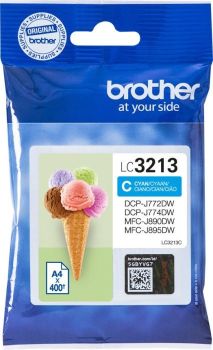 Brother LC-3213C Cyan Ink Cartridge (400 Pages*)