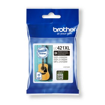 Brother LC421XLBK High Yield Black Ink Cartridge (500 Pages*) LC421XLBK