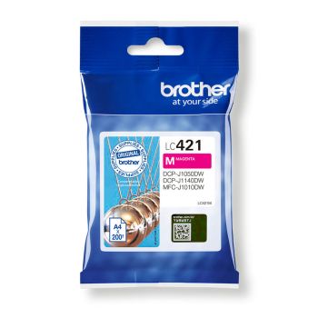 Brother LC421M Standard Magenta Ink Cartridge (200 Pages*) LC421M