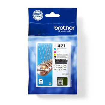 Brother LC421VAL Standard CMYK Ink Cartridge (200 Pages*) Each LC421VAL
