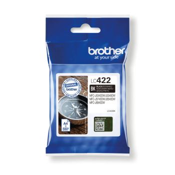 Brother LC422BK Black Ink Cartridge (550 Pages*) LC422BK
