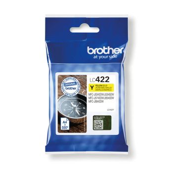 Brother LC422Y Yellow Ink Cartridge (550 Pages*) LC422Y
