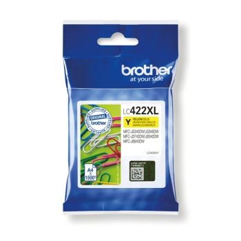 Brother LC422XLY High Yield Yellow Ink Cartridge (1,500 Pages*) 