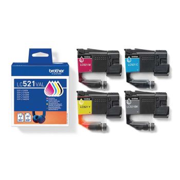 Brother LC521VAL CMYK Ink Cartridge Value Pack LC521VAL