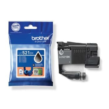 Brother LC521BK Black Ink Cartridge (500 Pages*) LC521BK