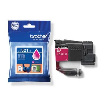 Brother LC521M Magenta Ink Cartridge (500 Pages*) LC521M