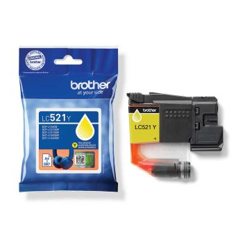 Brother LC521Y Yellow Ink Cartridge (500 Pages*) LC521Y