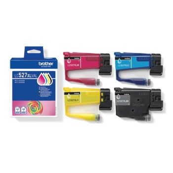 Brother LC527XLVAL CMYK High Yield Ink Cartridge Value Pack LC527XLVAL