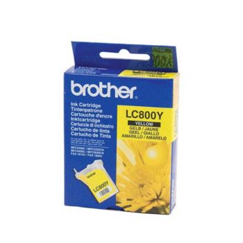 Brother LC800Y Yellow Ink Cartridge (400 pages*)