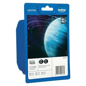 Brother LC970BK Black Standard Yield Ink Cartridge (350 pages*)