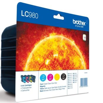 Brother PB-LC980 LC980 CMYK Ink Cartridge Pack