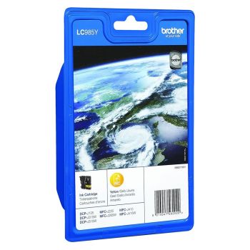 Brother LC985Y Yellow Ink Cartridge (260 pages*)