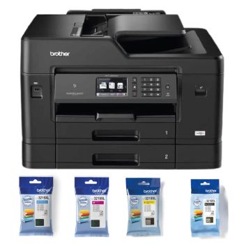 Brother MFC-J6930DW A3 Colour Inkjet Multifunction Printer + Original Brother CMYK Ink Bundle - DISCONTINUED