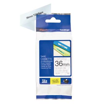 Brother TZe161 36mm Black On Clear Tape (8m) TZe161