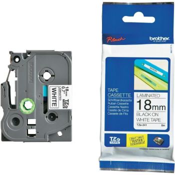 Brother TZe241 18mm Gloss Black On White Tape TZ241