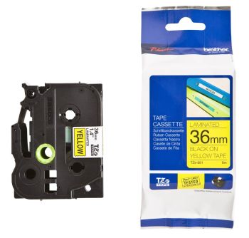 Brother TZe661 36mm x 8m Black On Yellow Tape Cassette TZ661