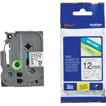 Brother TZeM951 24mm Black on Matt Silver Tape TZM951