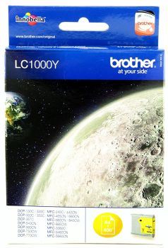 Brother LC1000Y Yellow Ink Cartridge (400 pages*)