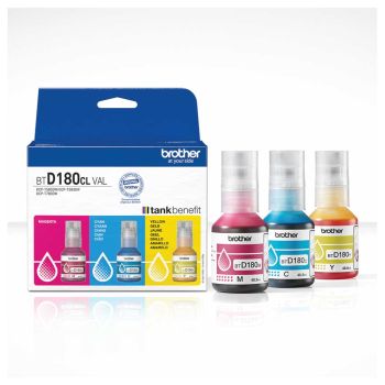 Brother BTD180CLVAL CMY Ink Cartridge Value Pack BTD-180CLVAL
