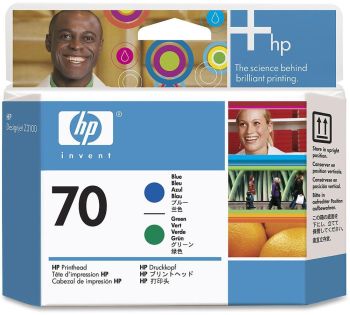 HP C9408A No.70 Blue and Green Printhead