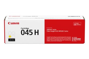Canon 045H High Capacity Yellow Toner Cartridge (2,200 Pages*) 1243C002