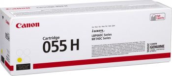 Canon 055H High Yield Yellow Toner Cartridge (5,900 Pages*) 3017C002