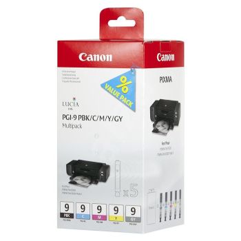 Canon 1034B011 PGI-9 Ink Multi-Pack (PBK/C/M/Y/GY)
