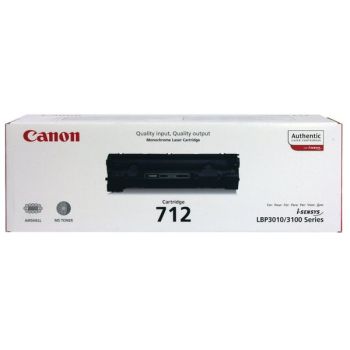 Canon 1870B002AA 712 Black Toner Cartridge (1,500 pages*)