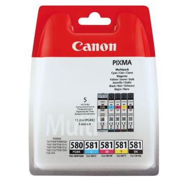 Canon PGI-580/CLI-581 PGBK/CMYK Ink Cartridge Multi Pack 2078C005