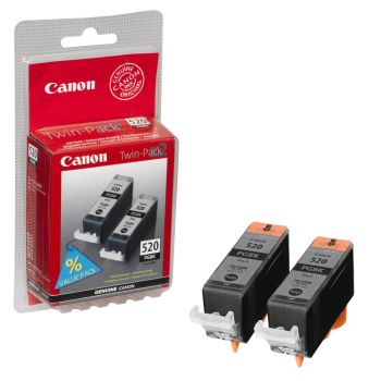 Canon PGI-520BK Black Ink Cartridge Twin Pack (2x 344 pages*) - 2932B019