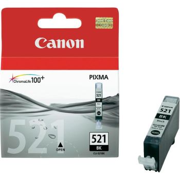 Canon CLI-521BK Black Ink Cartridge (1505 pages*) 2933B001
